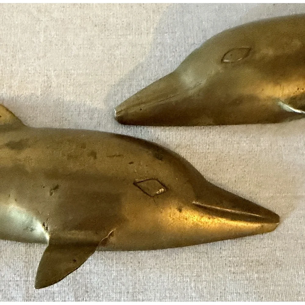 Set of 2 Vintage Brass 8